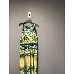 Glamour Halter Maxi Dress Women's 22W Ombre Tie Dye NWOT Sleeveless Wrap Smocked